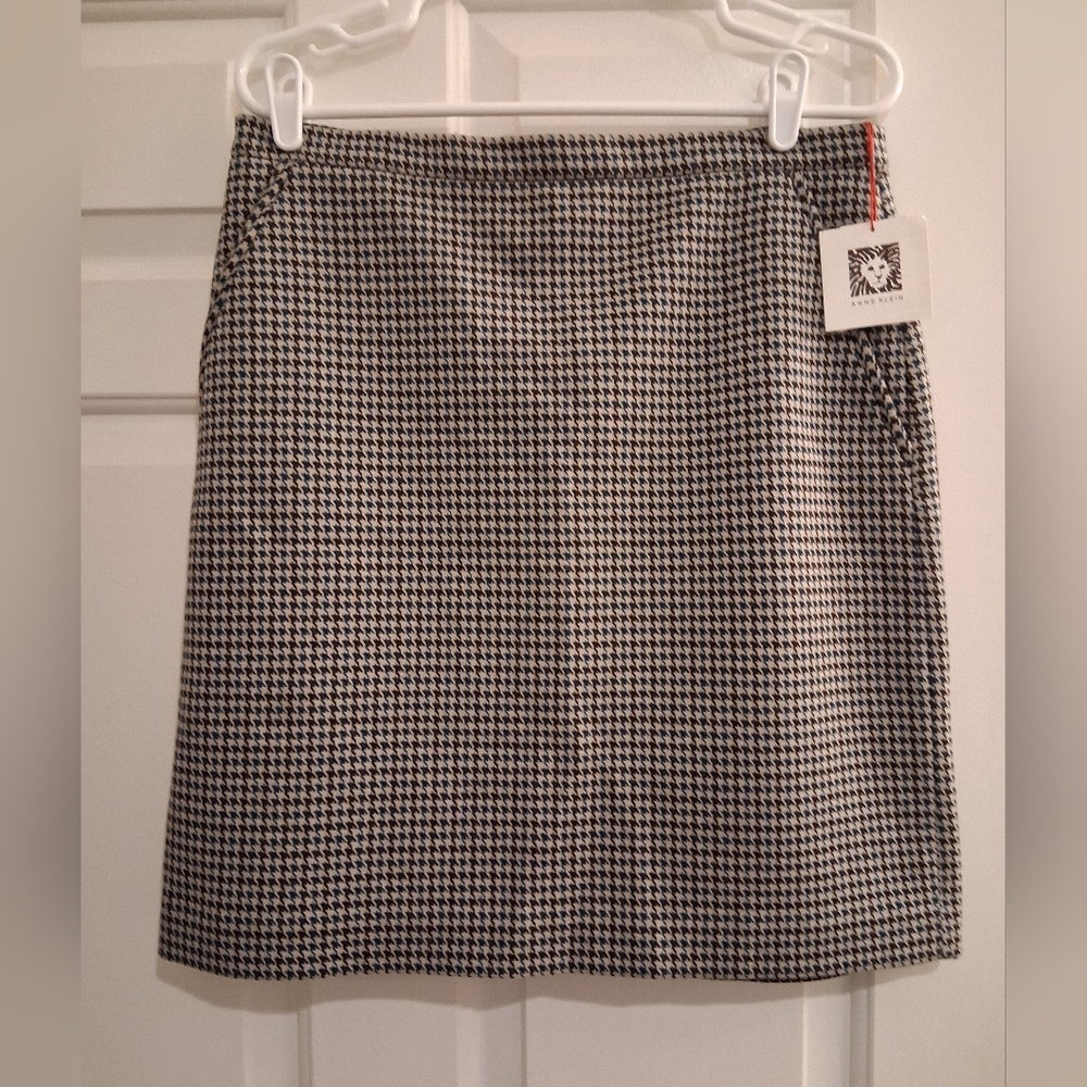 Anne Klein Houndstooth Skirt Size 10 NWT